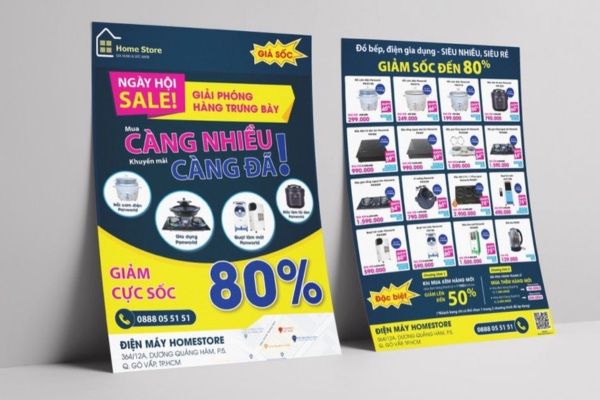 Mẫu tờ rơi khai trương thu hút ấn tượng