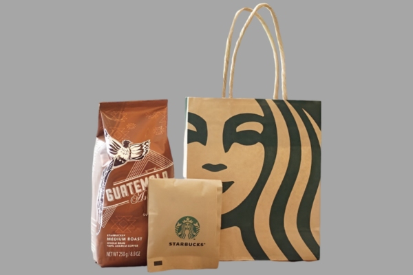 Mẫu túi giấy starbucks đẹp mắt gây ấn tượng mạnh mẽ