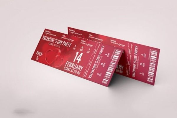 Mẫu vé mời sự kiện đẹp, thiết kế theo yêu cầu
