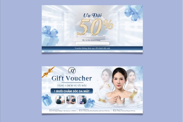 Mẫu voucher giảm giá đẹp mắt cho spa