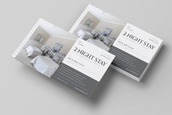 Mẫu voucher khách sạn đầy đủ thông tin