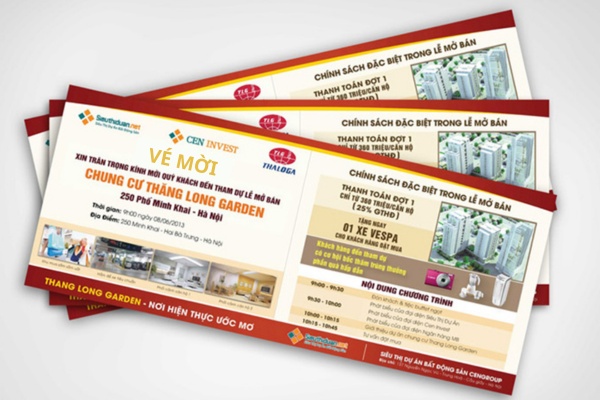 những mẫu vé mời sự kiện đẹp mắt, ấn tượng