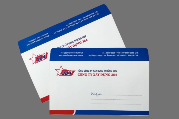 Phong bì thư in ấn sắc nét nổi bật