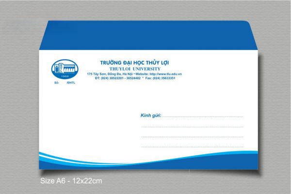 Mẫu phong bì trường học đẹp, chất lượng tại Hoa Long