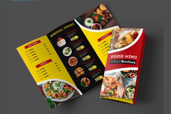 Mẫu brochure menu đẹp, thiết kế theo yêu cầu