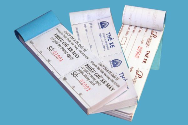 Mẫu phiếu giữ xe đẹp, giá rẻ, thiết kế theo yêu cầu