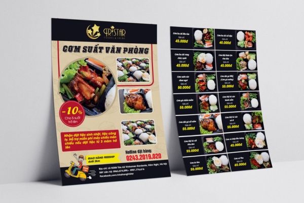 Các mẫu tờ rơi cơm văn phòng ấn tượng và đẹp mắt nhất
