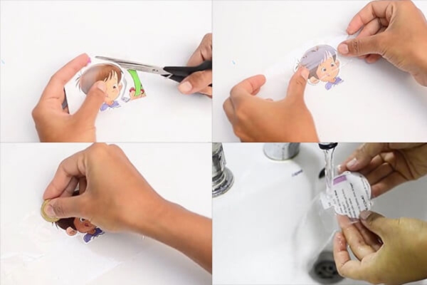Cách làm sticker tại nhà bằng giấy và băng dính trong