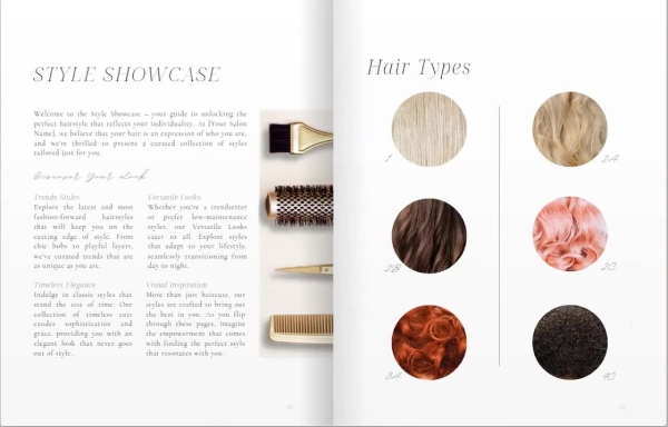 In Hoa Long nhận in catalogue salon tóc giá rẻ