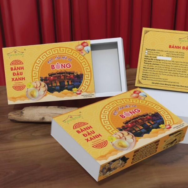 In hộp đựng bánh đậu xanh đẹp. thiết kế theo yêu cầu