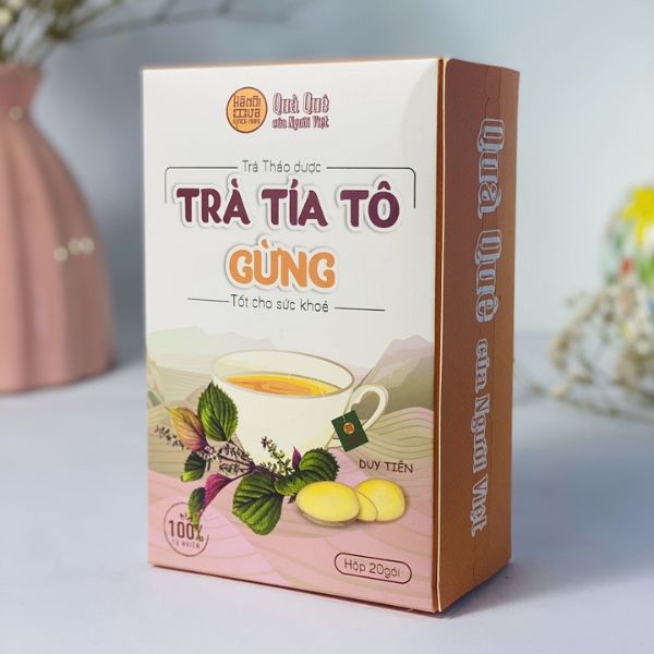 In hộp giấy đựng trà tía tô giá rẻ, thiết kế theo yêu cầu