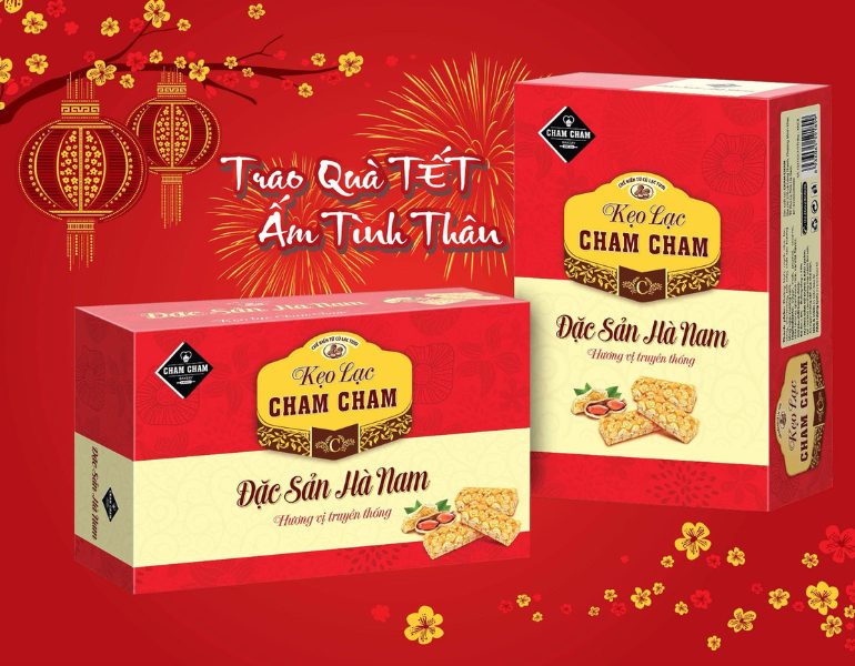 In hộp giấy đựng kẹo lạc làm quà Tết chuyên nghiệp