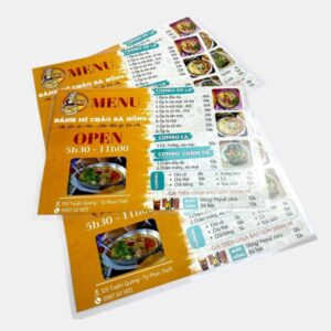 In menu ép plastic giá rẻ tại Hà Nội