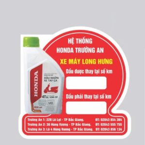 In phiếu nhắc thay dầu nhanh chóng, giá tốt