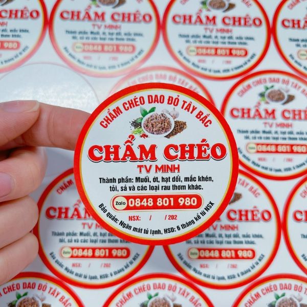 In tem nhãn chẩm chéo đẹp, giá rẻ, lấy nhanh