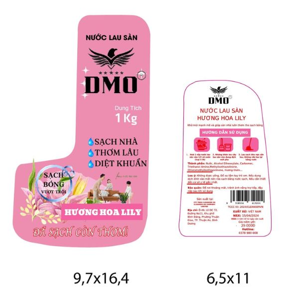 In tem nước lau sàn đẹp, lấy nhanh tại Hà Nội