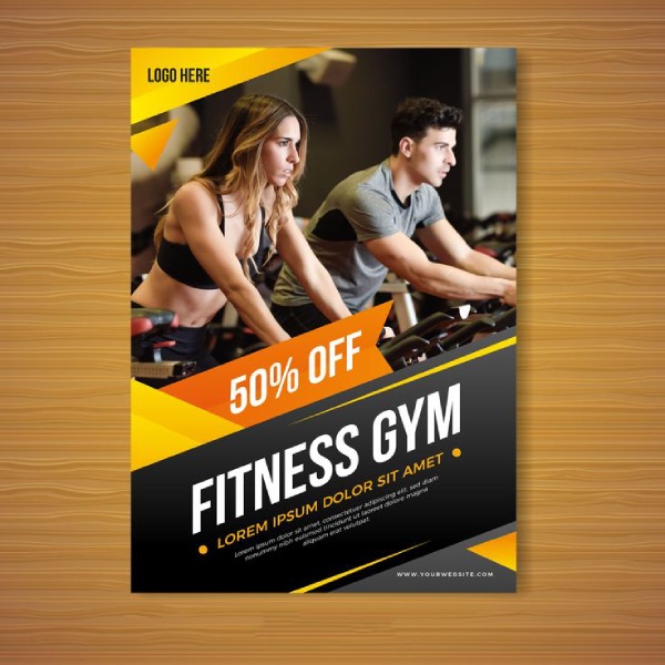 In Hoa Long nhận thiết kế và in mẫu brochure gym 1 mặt