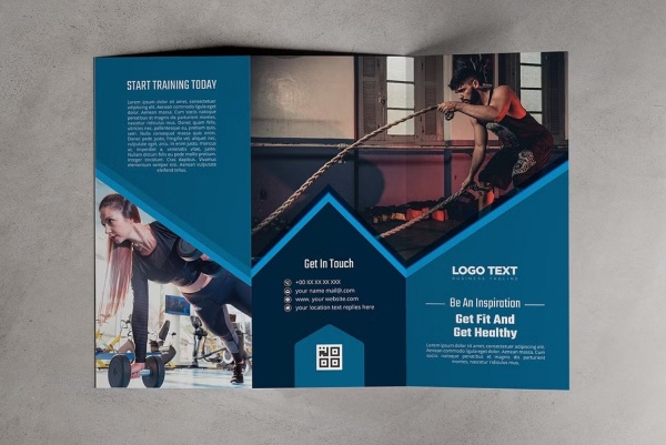 In Hoa Long thiết kế và in ấn mẫu brochure gym chất lượng