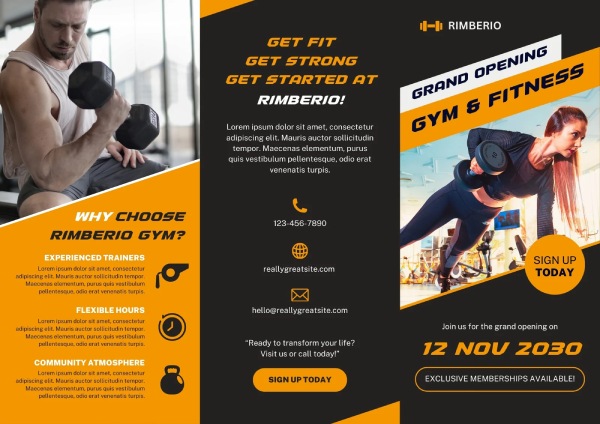 In Hoa Long thiết kế và in ấn mẫu brochure gym đẹp