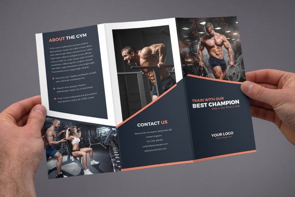 In Hoa Long nhận thiết kế và in ấn mẫu brochure gym tờ gấp