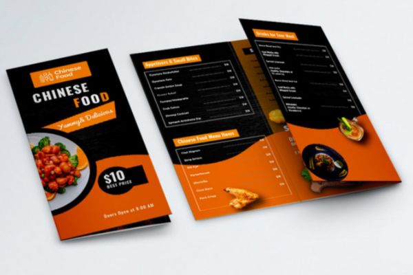 Mẫu brochure menu đẹp, thiết kế theo yêu cầu