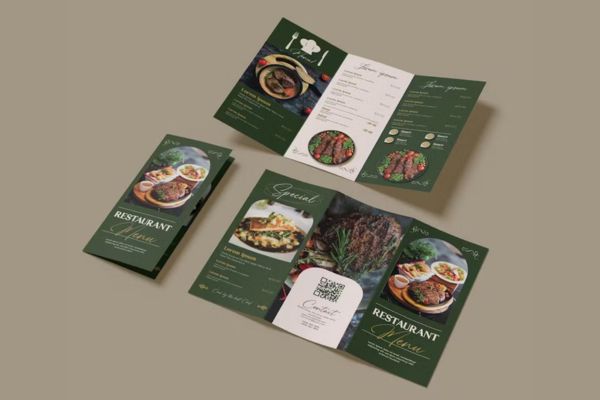 Mẫu brochure menu đẹp, thiết kế theo yêu cầu