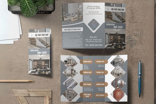 Mẫu brochure nội thất đẹp, thiết kế theo yêu cầu