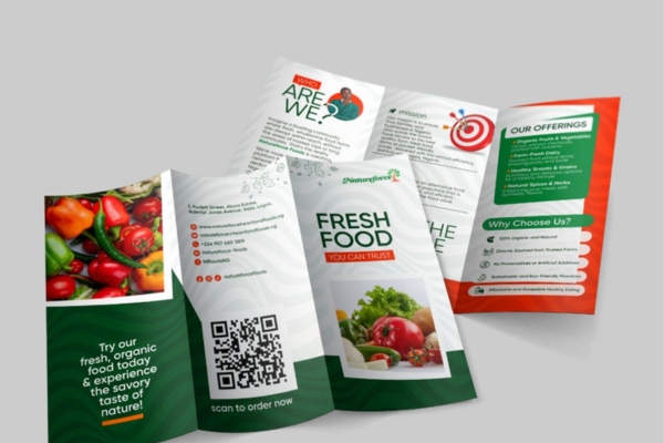 Mẫu brochure trái cây in ấn sắc nét