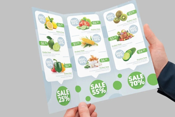 Mẫu brochure trái cây nhập khẩu sang trọng