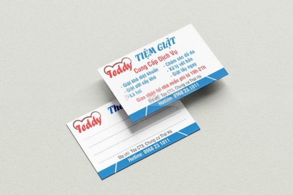 Mẫu card visit giặt là đẹp, thiết kế theo yêu cầu