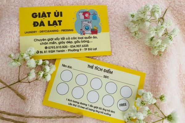Mẫu card visit giặt là đẹp, thiết kế theo yêu cầu
