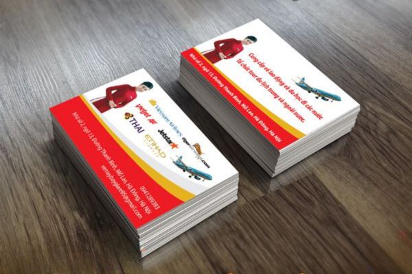 Mẫu card visit đại lý vé máy bay đẹp, chất lượng cao
