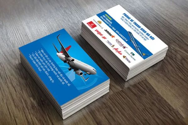Mẫu card visit đại lý vé máy bay đẹp, chất lượng cao
