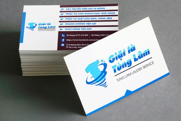 Mẫu card visit giặt là đẹp, thiết kế theo yêu cầu