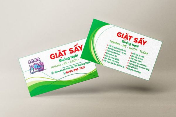 Mẫu card visit giặt là đẹp, thiết kế theo yêu cầu