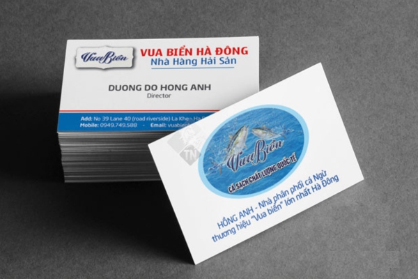 Mẫu card visit hải sản cung cấp sỉ lẻ