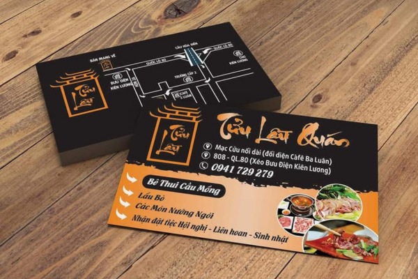 Mẫu card visit hải sản đẹp cho nhà hàng cao cấp