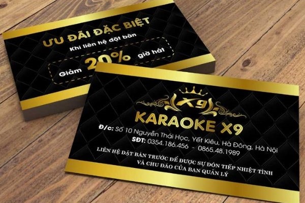 IN Hoa Long nhận thiết kế và in ấn mẫu card visit karaoke cao cấp
