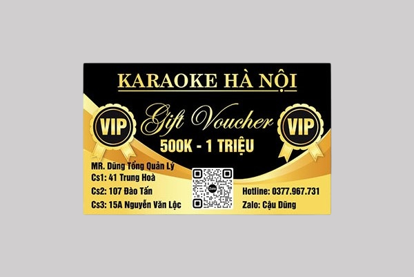 In Hoa Long nhận thiết kế và in ấn mẫu card visit karaoke đẹp