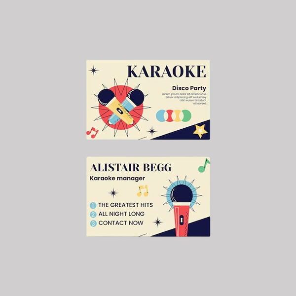 In Hoa Long nhận thiết kế và in ấn mẫu card visit karaoke giá rẻ