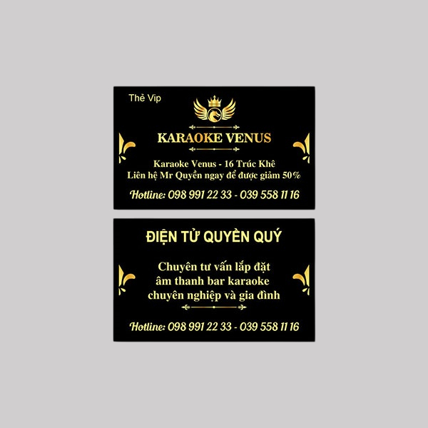 In Hoa Long nhận thiết kế và in ấn mẫu card visit karaoke số lượng ít