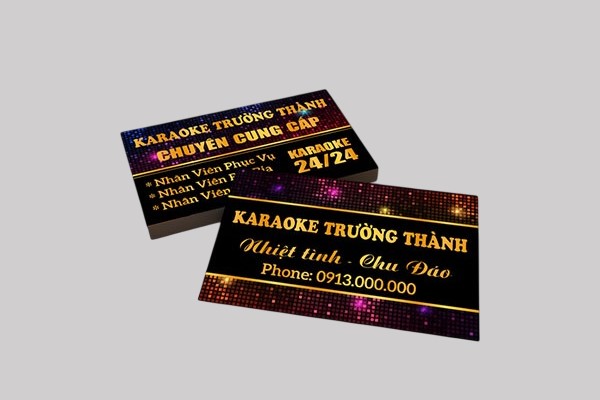 In Hoa Long nhận thiết kế và in ấn mẫu card visit karaoke theo yêu cầu