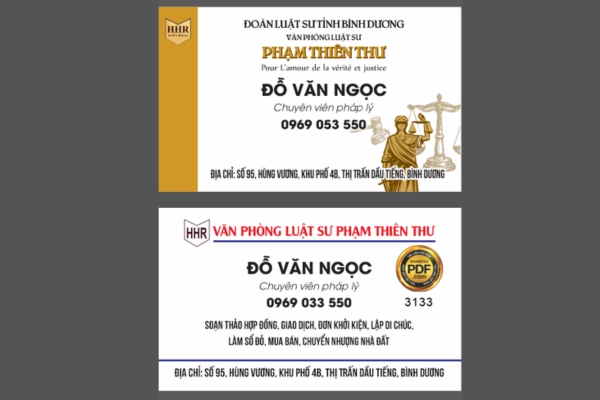 Mẫu card visit luật sư đẹp mắt tinh tế