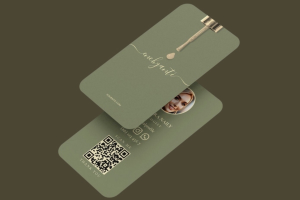 Mẫu card visit nail đẹp độc đáo có mã QR