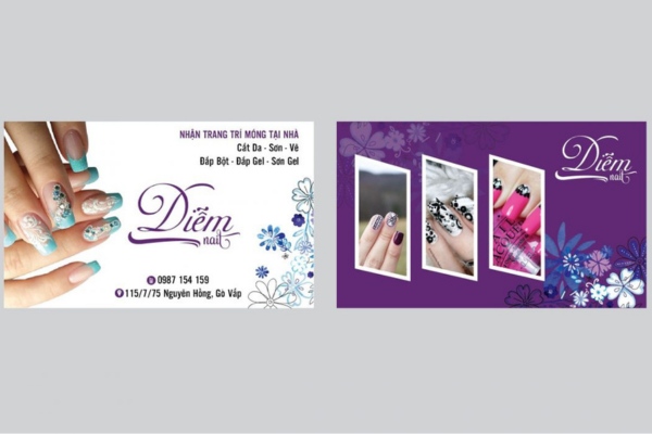 Mẫu card visit nail in đẹp giá rẻ