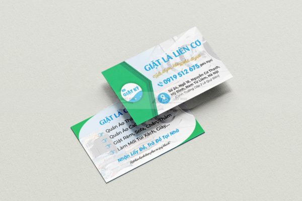 Mẫu card visit giặt là đẹp, thiết kế theo yêu cầu