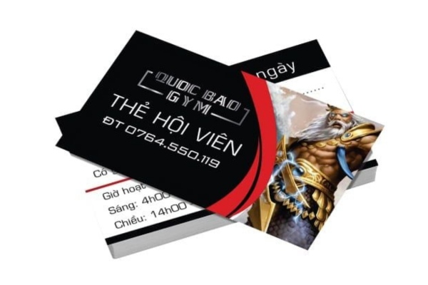 Mẫu card visit phòng gym thể hiện sự chuyên nghiệp