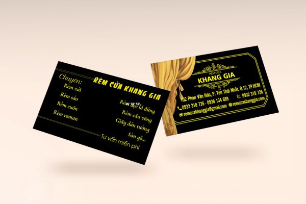 In Hoa Long nhận thiết kế và in ấn mẫu card visit rèm cửa cao cấp
