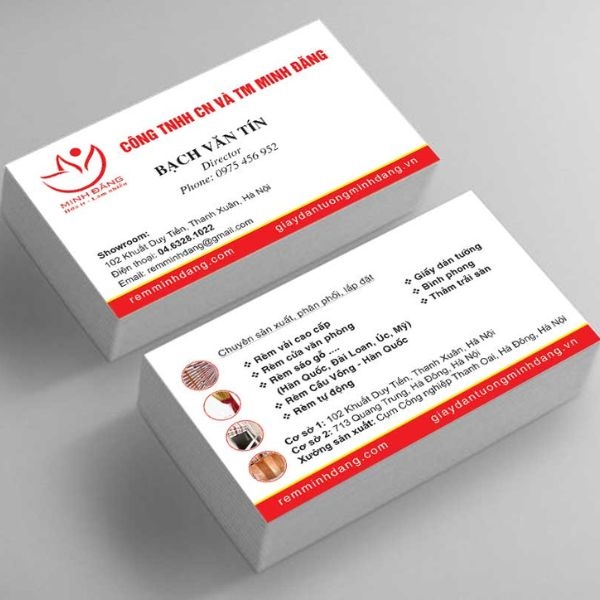 mẫu card visit rèm cửa theo yêu cầu