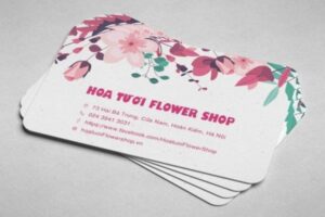 Mẫu card visit shop hoa đẹp, tinh tế & đậm phong cách